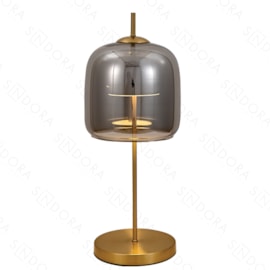 LUMINÁRIA DE MESA LED 3000K 12W BIVOLT 57XØ25CM METAL E VIDRO BRONZE E FUMÊ | SINDORA ILUMINAÇÃO DCT04022 LUMINÁRIA DE MESA LED 3000K 12W BIVOLT 57XØ25CM METAL E VIDRO BRONZE E FUMÊ | SINDORA ILUMINAÇÃO DCT04022