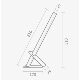 LUMINÁRIA DE MESA LED STYLE 4000K 8W BIVOLT 51X7,5X17CM ALUMÍNIO | SPOTLINE 865/1 4000K