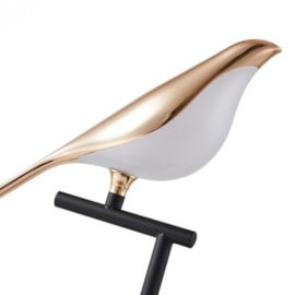 LUMINÁRIA DE MESA LED VOGEL 3000K 10W BIVOLT 46XØ18CM DOURADO E PRETO | NORDECOR 2433 LUMINÁRIA DE MESA LED VOGEL 3000K 10W BIVOLT 46XØ18CM DOURADO E PRETO | NORDECOR 2433