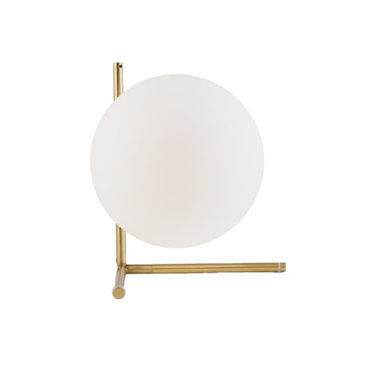 LUMINÁRIA DE MESA MYSTIC 25X21,4X21,4CM METAL E VIDRO DOURADO E BRANCO FOSCO | SKYLIGHT SKY-3082AB