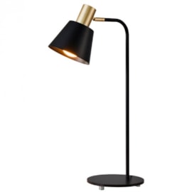 LUMINÁRIA DE MESA PETTI 52XØ18CM METAL PRETO E DOURADO | NORDECOR 2482 LUMINÁRIA DE MESA PETTI 52XØ18CM METAL PRETO E DOURADO | NORDECOR 2482