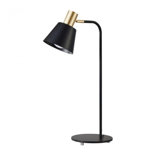 LUMINÁRIA DE MESA PETTI 52XØ18CM METAL PRETO E DOURADO | NORDECOR 2482