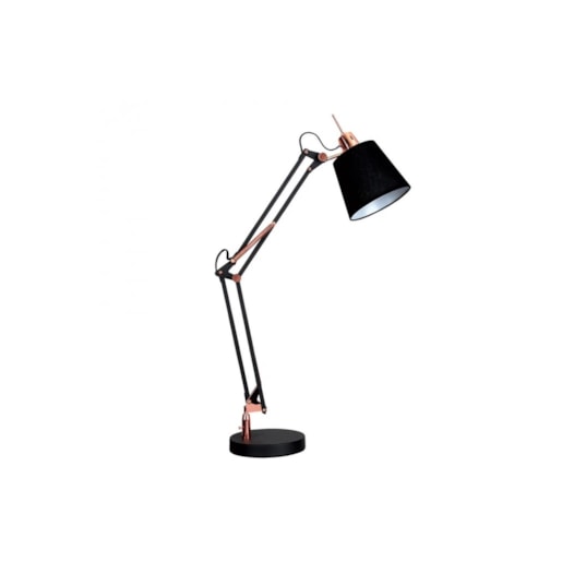 LUMINÁRIA DE MESA SCOPE ARTICULADO Ø15X72CM METAL PRETO E COBRE | BELLA ILUMINAÇÃO HU3002B LUMINÁRIA DE MESA SCOPE ARTICULADO Ø15X72CM METAL PRETO E COBRE | BELLA ILUMINAÇÃO HU3002B