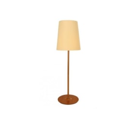 LUMINÁRIA DE PISO CLASSIC MADEIRA JEQUITIBÁ NATURAL CÚPULA DE LINHO OFF WHITE 1 X E27 100W  | NOVA HOME 2050