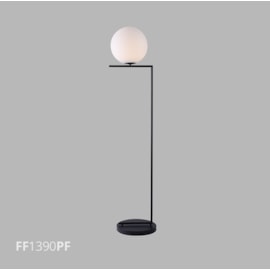 LUMINÁRIA DE PISO LATTEA 1X E27 38X163CM METAL PRETO FOSCO/VIDRO | FLAVO FF1390PF LUMINÁRIA DE PISO LATTEA 1X E27 38X163CM METAL PRETO FOSCO/VIDRO | FLAVO FF1390PF