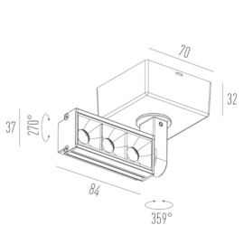 LUMINÁRIA DE SOBREPOR LED PICCO BIVOLT IRC>90 7W 2700K | INTERLIGHT 2583-AB-S LUMINÁRIA DE SOBREPOR LED PICCO BIVOLT IRC>90 7W 2700K | INTERLIGHT 2583-AB-S