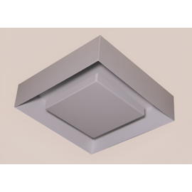 LUMINÁRIA DE SOBREPOR QUADRADA 30X30X8CM 2X BULBO LED A60 E27 | BELLUCE G1930