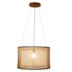 LUMINÁRIA DE TETO ZEN 48X30CM MADEIRA JEQUITIBÁ NATURAL CÚPULA DE PALHA E27 100W | NOVA HOME 3082