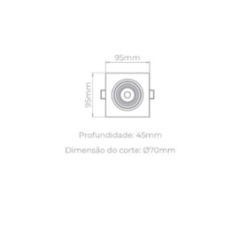 LUMINÁRIA EMBUTIR LED EASY QUADRADO MR16 4,5W 3000K BIVOLT 95X95X45MM BRANCO | STELLA STH7915/30 LUMINÁRIA EMBUTIR LED EASY QUADRADO MR16 4,5W 3000K BIVOLT 95X95X45MM BRANCO | STELLA STH7915/30
