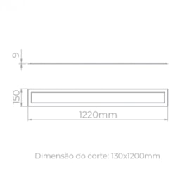 LUMINÁRIA EMBUTIR LED RETANGULAR 40W 2300LM 3000K BIVOLT 150X1220MM | STELLA STH21956/30 LUMINÁRIA EMBUTIR LED RETANGULAR 40W 2300LM 3000K BIVOLT 150X1220MM | STELLA STH21956/30