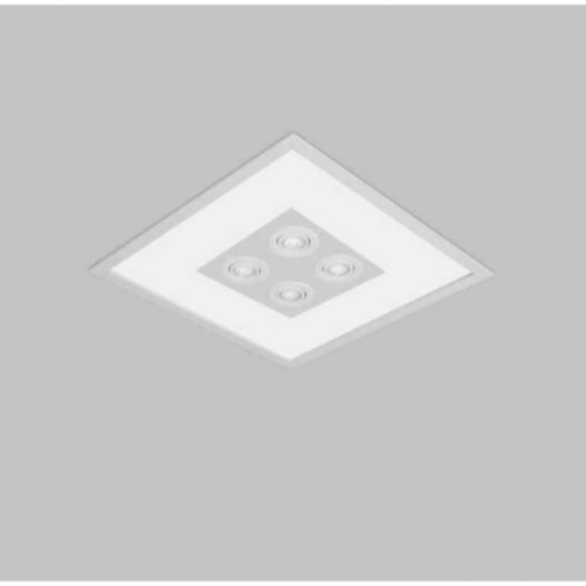 LUMINÁRIA EMBUTIR MAGNUM QUADRADO 4L E27 + 4L GU10 500X500X100MM | USINA 3602/51 LUMINÁRIA EMBUTIR MAGNUM QUADRADO 4L E27 + 4L GU10 500X500X100MM | USINA 3602/51