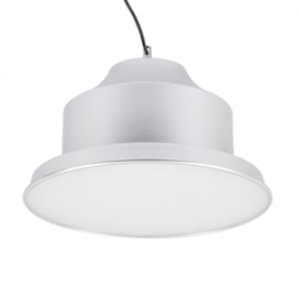 LUMINÁRIA LED HIGH BAY 6000K 150W BIVOLT Ø38X27CM ALUMÍNIO E POLICARBONATO PRATA | GAYA 9571 LUMINÁRIA LED HIGH BAY 6000K 150W BIVOLT Ø38X27CM ALUMÍNIO E POLICARBONATO PRATA | GAYA 9571