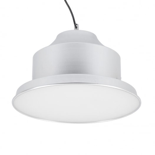 LUMINÁRIA LED HIGH BAY 6000K 150W BIVOLT Ø38X27CM ALUMÍNIO E POLICARBONATO PRATA | GAYA 9571 LUMINÁRIA LED HIGH BAY 6000K 150W BIVOLT Ø38X27CM ALUMÍNIO E POLICARBONATO PRATA | GAYA 9571