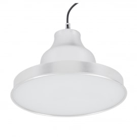 LUMINÁRIA LED HIGH BAY 6000K 30W BIVOLT Ø28X27CM ALUMÍNIO PRATA | GAYA 9572 LUMINÁRIA LED HIGH BAY 6000K 30W BIVOLT Ø28X27CM ALUMÍNIO PRATA | GAYA 9572