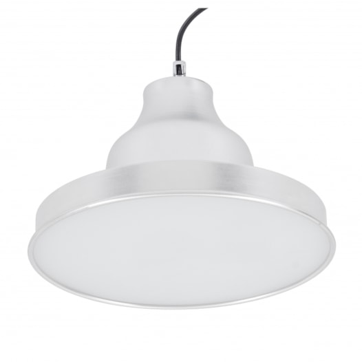 LUMINÁRIA LED HIGH BAY 6000K 30W BIVOLT Ø28X27CM ALUMÍNIO PRATA | GAYA 9572 LUMINÁRIA LED HIGH BAY 6000K 30W BIVOLT Ø28X27CM ALUMÍNIO PRATA | GAYA 9572