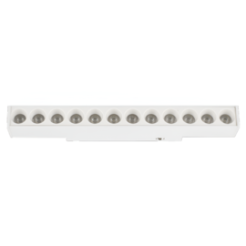 LUMINÁRIA LED MAG 12 FOCOS 2700K 12W 48V 23X4,3X2,2CM ALUMÍNIO BRANCO | GAYA 3032