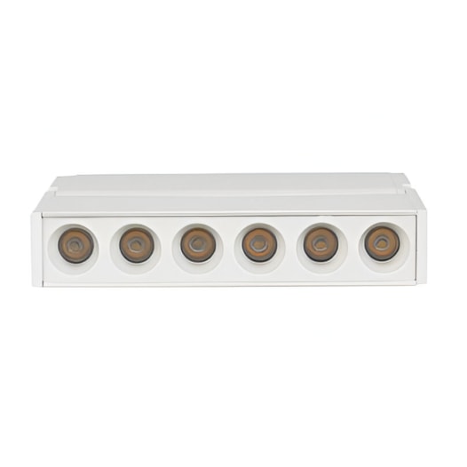 LUMINÁRIA LED MAG 6 FOCOS 2700K 6W 48V 12X8,5X2,2CM ALUMÍNIO BRANCO | GAYA 3035 LUMINÁRIA LED MAG 6 FOCOS 2700K 6W 48V 12X8,5X2,2CM ALUMÍNIO BRANCO | GAYA 3035