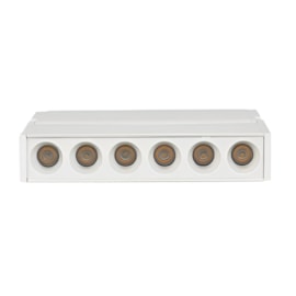 LUMINÁRIA LED MAG 6 FOCOS 2700K 6W 48V 12X8,5X2,2CM ALUMÍNIO BRANCO | GAYA 3039 LUMINÁRIA LED MAG 6 FOCOS 2700K 6W 48V 12X8,5X2,2CM ALUMÍNIO BRANCO | GAYA 3039