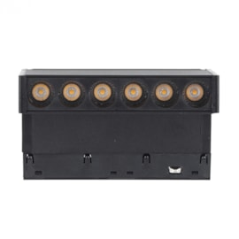 LUMINÁRIA LED MAG 6 FOCOS 2700K 6W 48V 12X8,5X2,2CM ALUMÍNIO PRETO | GAYA 1954 LUMINÁRIA LED MAG 6 FOCOS 2700K 6W 48V 12X8,5X2,2CM ALUMÍNIO PRETO | GAYA 1954