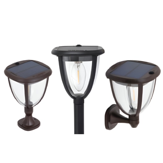 LUMINARIA SOLAR 3 EM 1 CLASSIC 2 UNIDADES 5W 6000K 12X13X12CM MARROM | GAYA 3190 LUMINARIA SOLAR 3 EM 1 CLASSIC 2 UNIDADES 5W 6000K 12X13X12CM MARROM | GAYA 3190