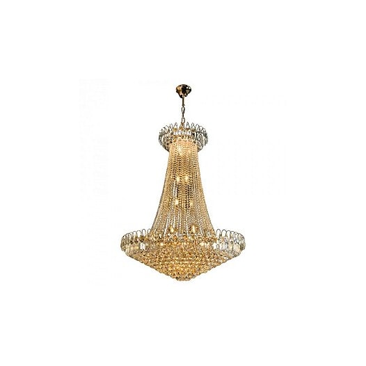 LUSTRE CRISTAL VIENNA CRISTAL E METAL PRATA TRANSPARENTE 28XE14 | HEVVY 0553 SL-6657XL/H28