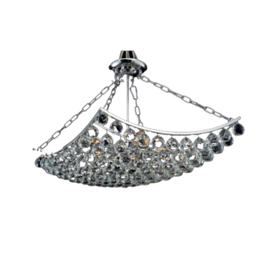 LUSTRE EZE 46X80X50CM 5XE14 CROMADO E TRANSP | BELLA ILUMINAÇÃO AQ004S LUSTRE EZE 46X80X50CM 5XE14 CROMADO E TRANSP | BELLA ILUMINAÇÃO AQ004S