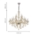 LUSTRE MARIA THEREZA METAL, CRISTAL E VIDRO CHAMPANHE 21XE14 | HEVVY 0531 SL-9840/H21 CHP