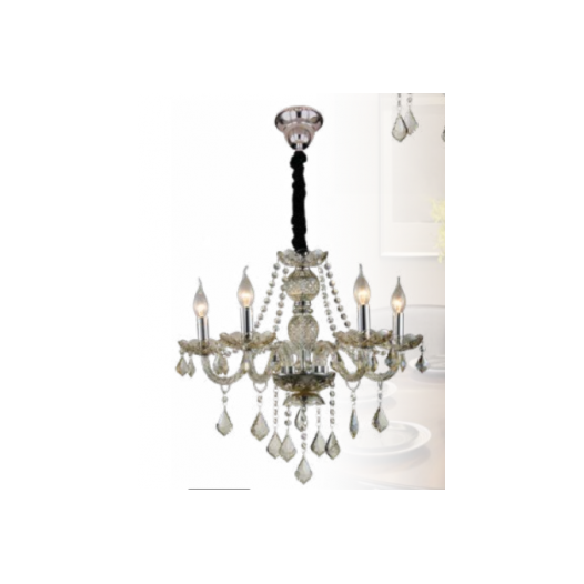 LUSTRE MARIA THEREZA METAL, CRISTAL E VIDRO CHAMPANHE 5XE14 | HEVVY 0527 SL-9840/H5 CHP LUSTRE MARIA THEREZA METAL, CRISTAL E VIDRO CHAMPANHE 5XE14 | HEVVY 0527 SL-9840/H5 CHP
