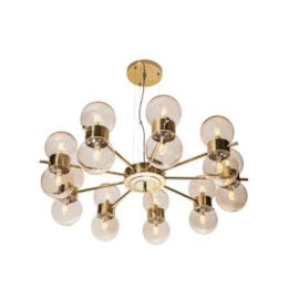LUSTRE ORFEU Ø82CM ALUMÍNIO E VIDRO | USINA 16615/14 LUSTRE ORFEU Ø82CM ALUMÍNIO E VIDRO | USINA 16615/14