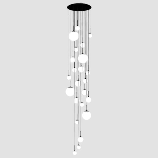 LUSTRE PÉ DIREITO DUPLO WASSERFALL 23L | TKS 1946 LUSTRE PÉ DIREITO DUPLO WASSERFALL 23L | TKS 1946