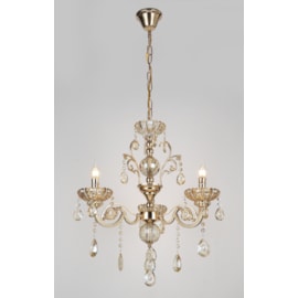 LUSTRE PENDENTE 3 BRAÇOS Ø45X45CM CRISTAL E METAL DOURADO | SINDORA ILUMINAÇÃO DCD00409-3 LUSTRE PENDENTE 3 BRAÇOS Ø45X45CM CRISTAL E METAL DOURADO | SINDORA ILUMINAÇÃO DCD00409-3