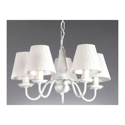 LUSTRE PENDENTE 5 BRAÇOS 3XE27 43X30 METAL | OLD ARTISAN PL-114/3 (C/CRISTAIS e S/CUPULA)