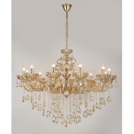LUSTRE PENDENTE 5 BRAÇOS Ø50X50CM CRISTAL E METAL DOURADO | SINDORA ILUMINAÇÃO DCD00409-5 LUSTRE PENDENTE 5 BRAÇOS Ø50X50CM CRISTAL E METAL DOURADO | SINDORA ILUMINAÇÃO DCD00409-5