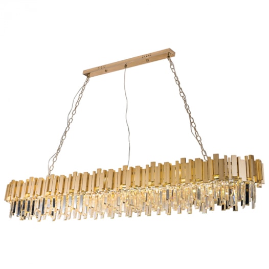 LUSTRE PENDENTE CARLOTA DOURADO E TRANSPARENTE | STUDIOLUCE PD1882 LUSTRE PENDENTE CARLOTA DOURADO E TRANSPARENTE | STUDIOLUCE PD1882