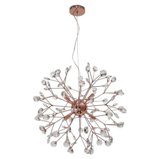 LUSTRE SPRING Ø53CM METAL COBRE E CRISTAL TRANSPARENTE | STUDIOLUCE WHITE LT638 LUSTRE SPRING Ø53CM METAL COBRE E CRISTAL TRANSPARENTE | STUDIOLUCE WHITE LT638