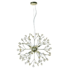 LUSTRE SPRING Ø53CM METAL DOURADO E CRISTAL TRANSPARENTE | STUDIOLUCE WHITE LT638-DO