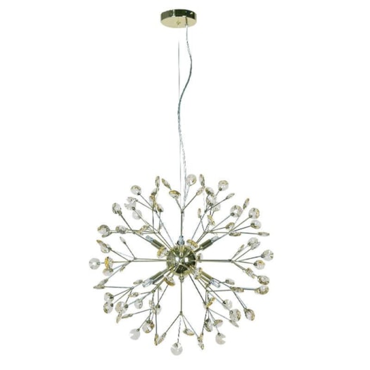 LUSTRE SPRING Ø53CM METAL DOURADO E CRISTAL TRANSPARENTE | STUDIOLUCE WHITE LT638-DO LUSTRE SPRING Ø53CM METAL DOURADO E CRISTAL TRANSPARENTE | STUDIOLUCE WHITE LT638-DO