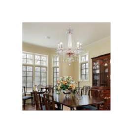 LUSTRE TYENE 5 BRAÇOS Ø54X63CM METAL E VIDRO ROSE GOLD E TRANSPARENTE | BELLA ILUMINAÇÃO JF305 LUSTRE TYENE 5 BRAÇOS Ø54X63CM METAL E VIDRO ROSE GOLD E TRANSPARENTE | BELLA ILUMINAÇÃO JF305