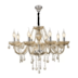 LUSTRE VALENTINA METAL, CRISTAL E VIDRO CHAMPANHE 8XE14 | HEVVY 0963 SL-5834/H8 CHP