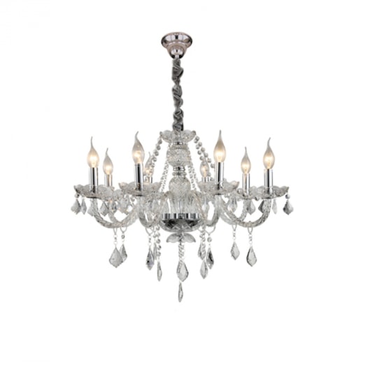 LUSTRE VALENTINA METAL, CRISTAL E VIDRO CINZA CLARO 8XE14 | HEVVY 0962 SL-5834/H8 CLEAR LUSTRE VALENTINA METAL, CRISTAL E VIDRO CINZA CLARO 8XE14 | HEVVY 0962 SL-5834/H8 CLEAR