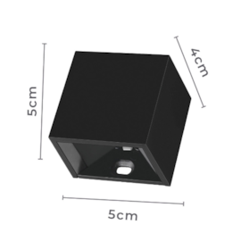 MINI ARANDELA LED LENI IP65 2W 3000K PRETO | NORDECOR 2658 MINI ARANDELA LED LENI IP65 2W 3000K PRETO | NORDECOR 2658