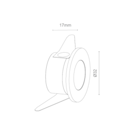 MINI EMBUTIDO PARA MÓVEIS REDONDO BRANCO 2W BIVOLT 3000K | ROMALUX 80120