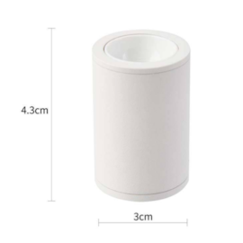 MINI SPOT LED KLOR P REDONDO 24° 3W 3000K BRANCO | NORDECOR 6587
