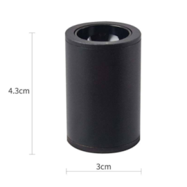 MINI SPOT LED KLOR P REDONDO 24° 3W 3000K PRETO | NORDECOR 6588