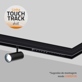 MÓDULO CONDUTOR CURVA TOUCH TRACK 48V POLICARBONBATO PRETO | +LUZ MCC-152