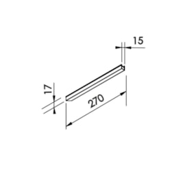 MODULO LUMINARIA FIT15 LED DIREITO 4,4W 127V 2700K 270X15X17MM | NEWLINE MO15001DLED1/27