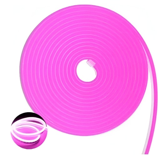 NEONFLEX SILICONE + PVC 6x12mm TYPE 12V 8W/M ROSA | ALPERTONE 1504
