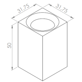 OVERLED 3W PRETO BIVOLT 11° 3000K | DIRECT LIGHT 2037