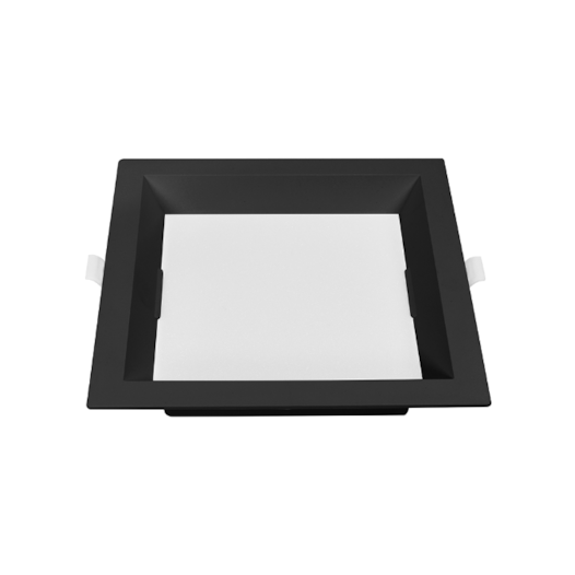 PAINEL LED EMBUTIR KAIS 3000K 12W 17CM PRETO | NORDECOR 4197