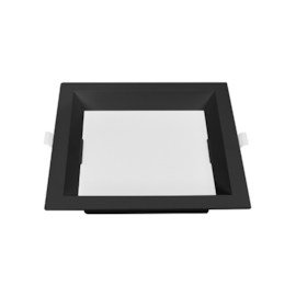 PAINEL LED EMBUTIR KAIS 4000K 12W 17CM PRETO | NORDECOR 4198